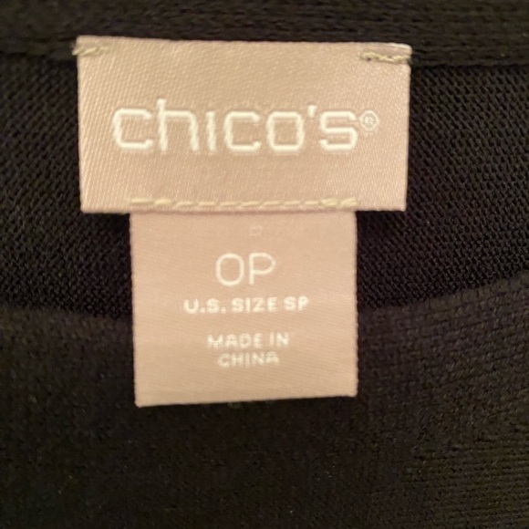 🎉 HP 🎉 Chico’s Black Boat Neck Long Sleeve Top - Picture 3 of 8